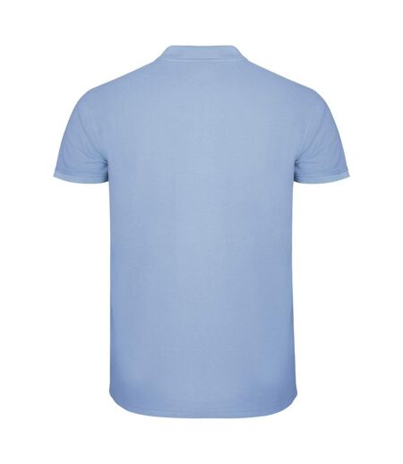 Polo star homme bleu ciel Roly