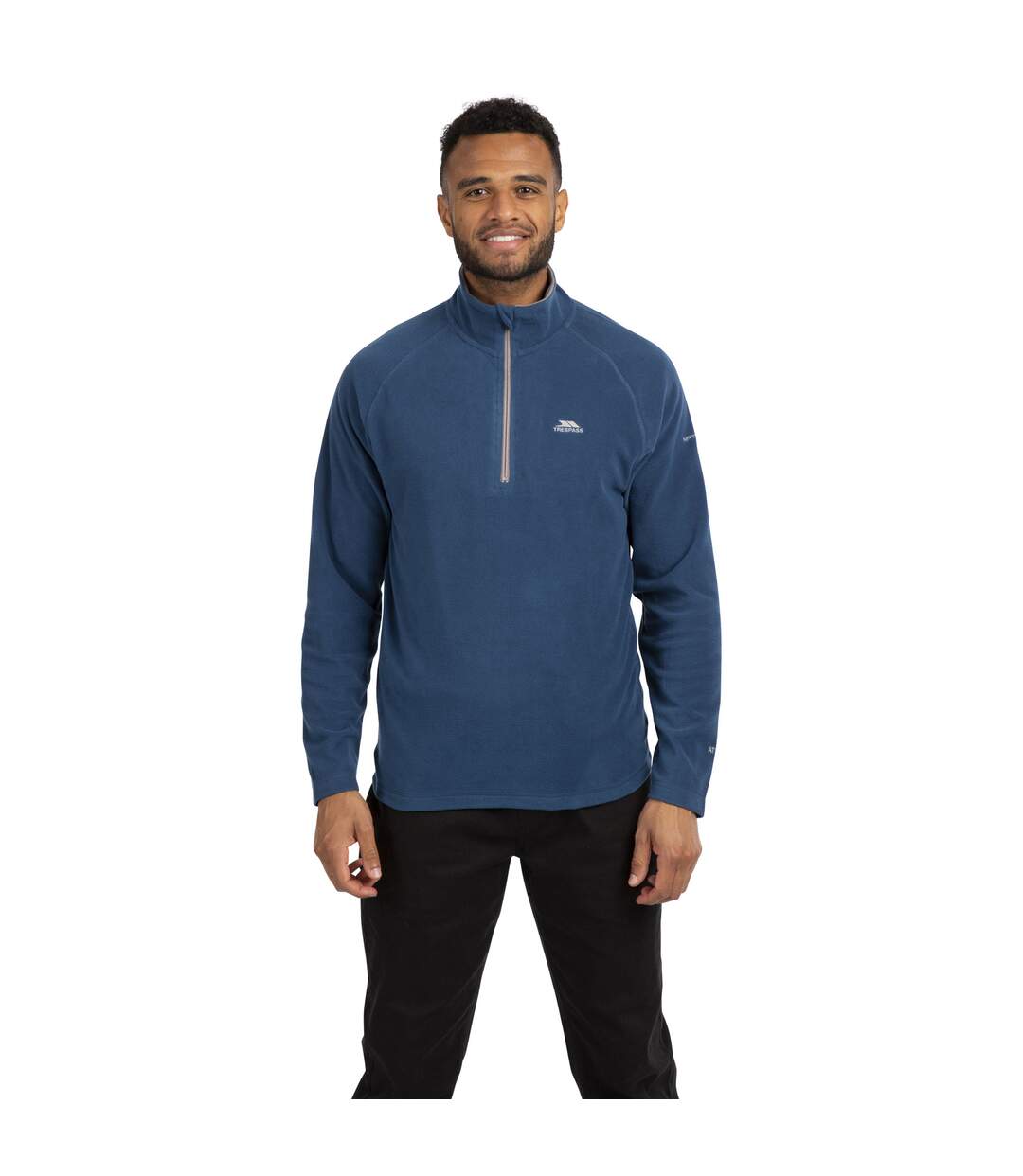 Mens Blackford Microfleece Midnight Navy Trespass-1