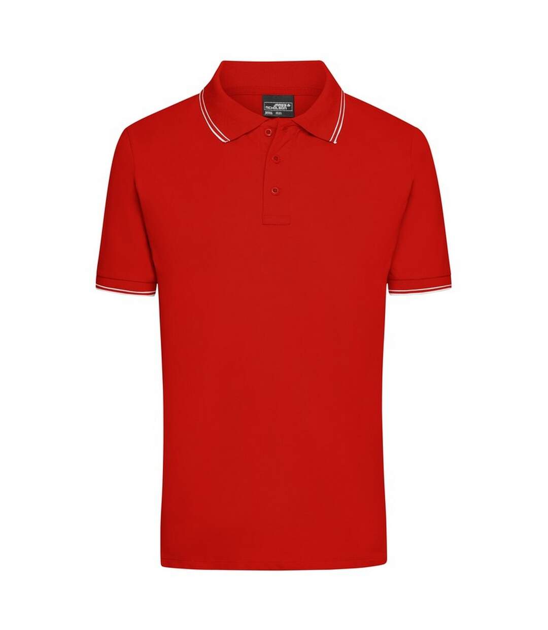 Polo Homme Rouge Blanc James And Nicholson-1