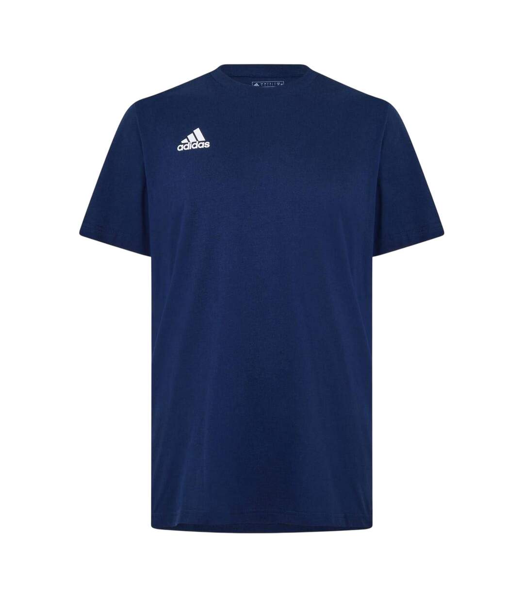 Mens Logo Cotton Crew Neck T-shirt Navy Adidas-1