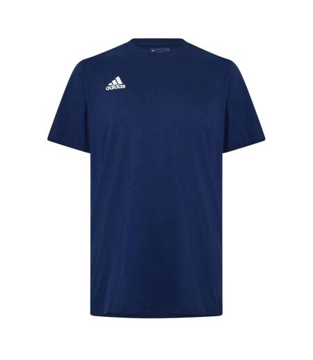 Mens Logo Cotton Crew Neck T-shirt Navy Adidas