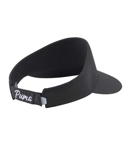 Embroidered Logo Golf Visor White Black Puma