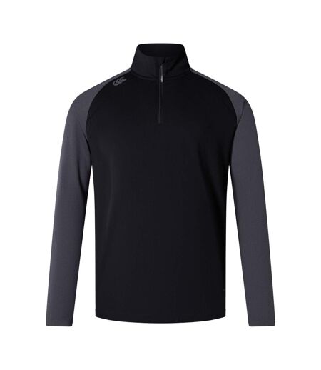 Mens Elite Base Layer Top Black Magnet Marl Canterbury
