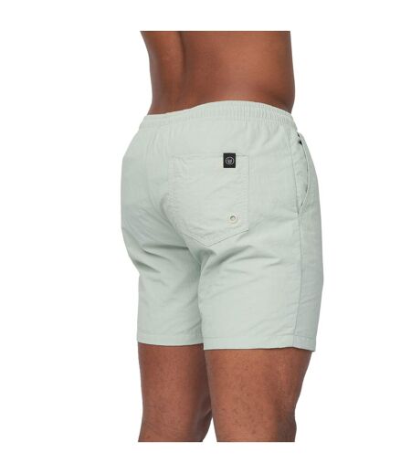Short De Bain Gathport Homme Vert De Gris Duck And Cover