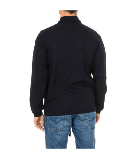 Men's jacket with zipper closure and adjustable drawstring bottom D01482
