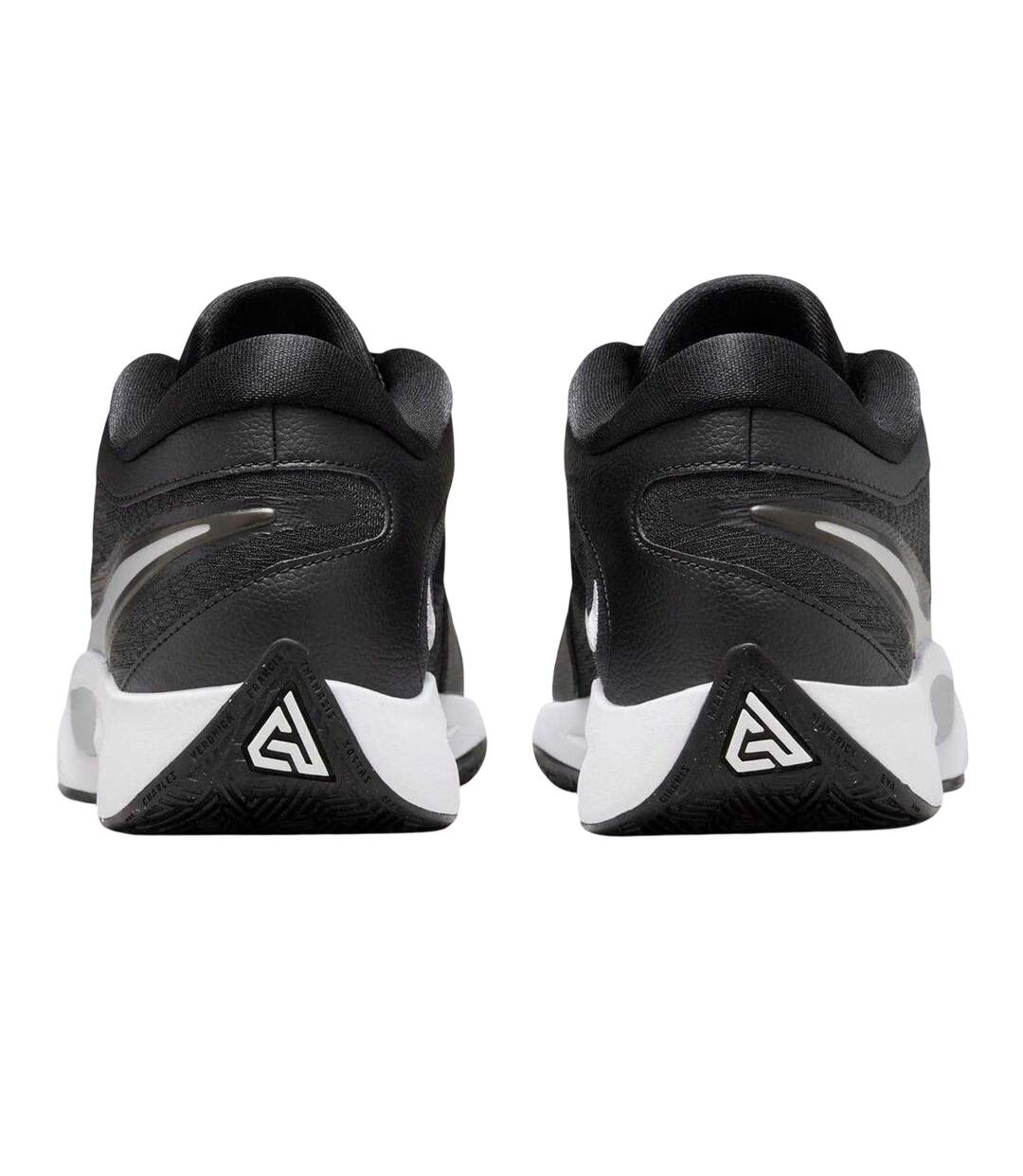 Mens Giannis Freak 6 Swoosh Basketball Shoes Black Silver Nike-2