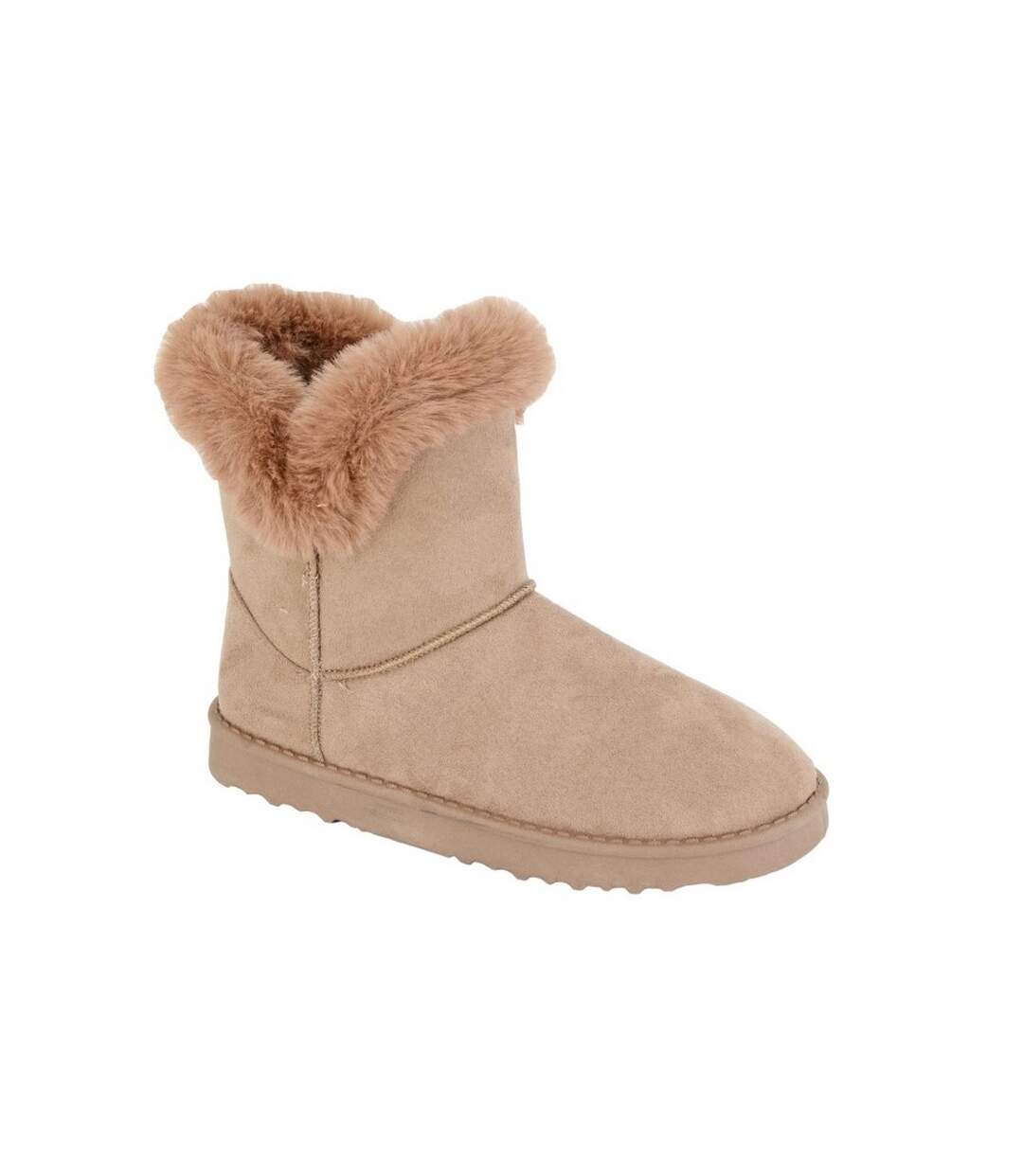 Womens/ladies atea ankle boots dark taupe Cipriata-1
