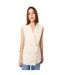 Womens/ladies linen double-breasted sleeveless blazer stone Dorothy Perkins