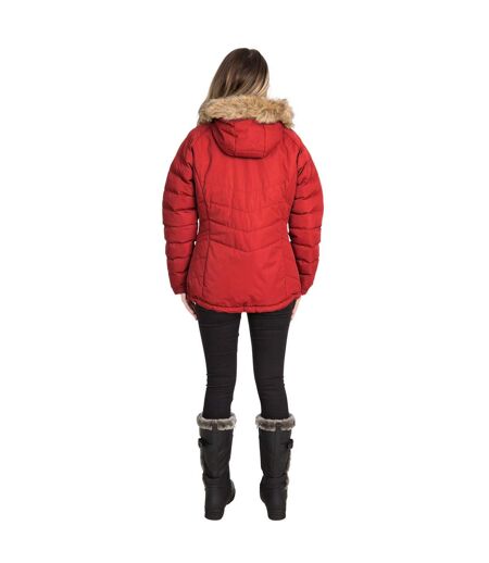 Womens/ladies nadina waterproof padded jacket red Trespass