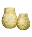 Vase Design en Verre Diamant 28cm Jaune-5