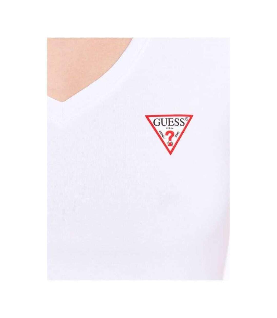 T-shirt Motif/style Logo Femme Blanc Guess-3