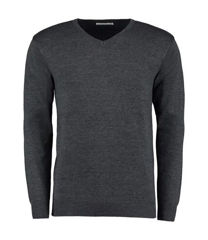 Kustom Kit Mens Arundel Long Sleeve V-Neck Sweater (Graphite) - UTBC1446