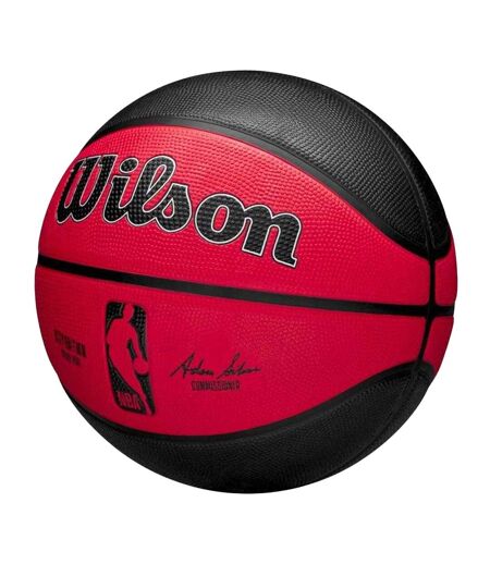 Ballon De Basket Motif/style Nba Miami Heat Taille 7 Noir Rouge Wilson