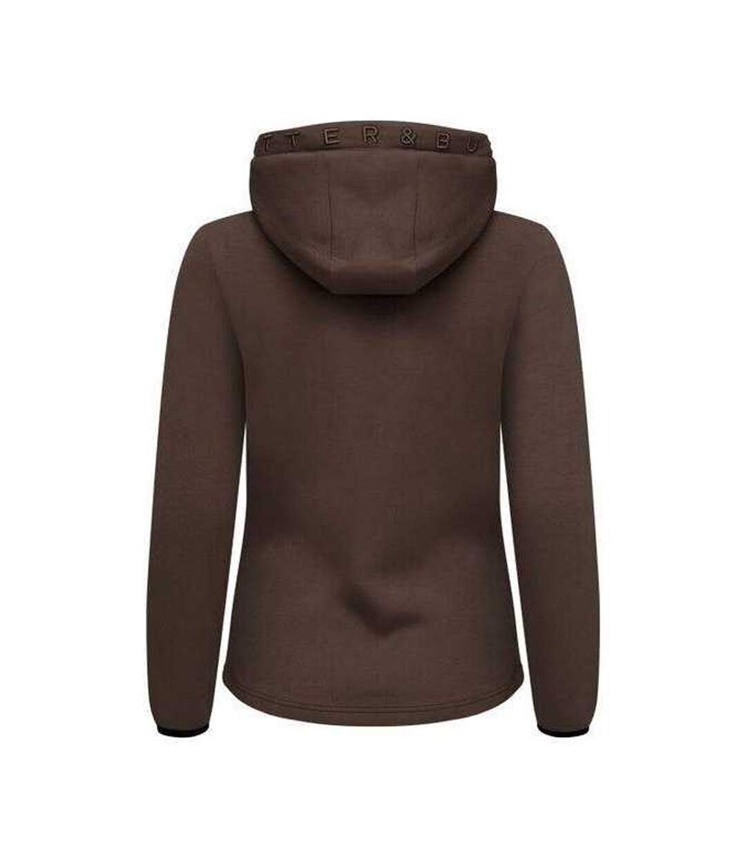 Womens/ladies Pemberton Drawstring Hoodie Dark Mocha Cutter & Buck-2