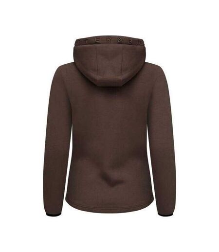 Womens/ladies Pemberton Drawstring Hoodie Dark Mocha Cutter & Buck