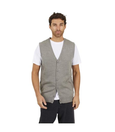 Gilet Homme Gris Pâle Chiné Brave Soul