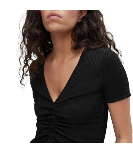 Womens/ladies Slissy Top Black Hugo