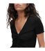 Womens/ladies Slissy Top Black Hugo-4