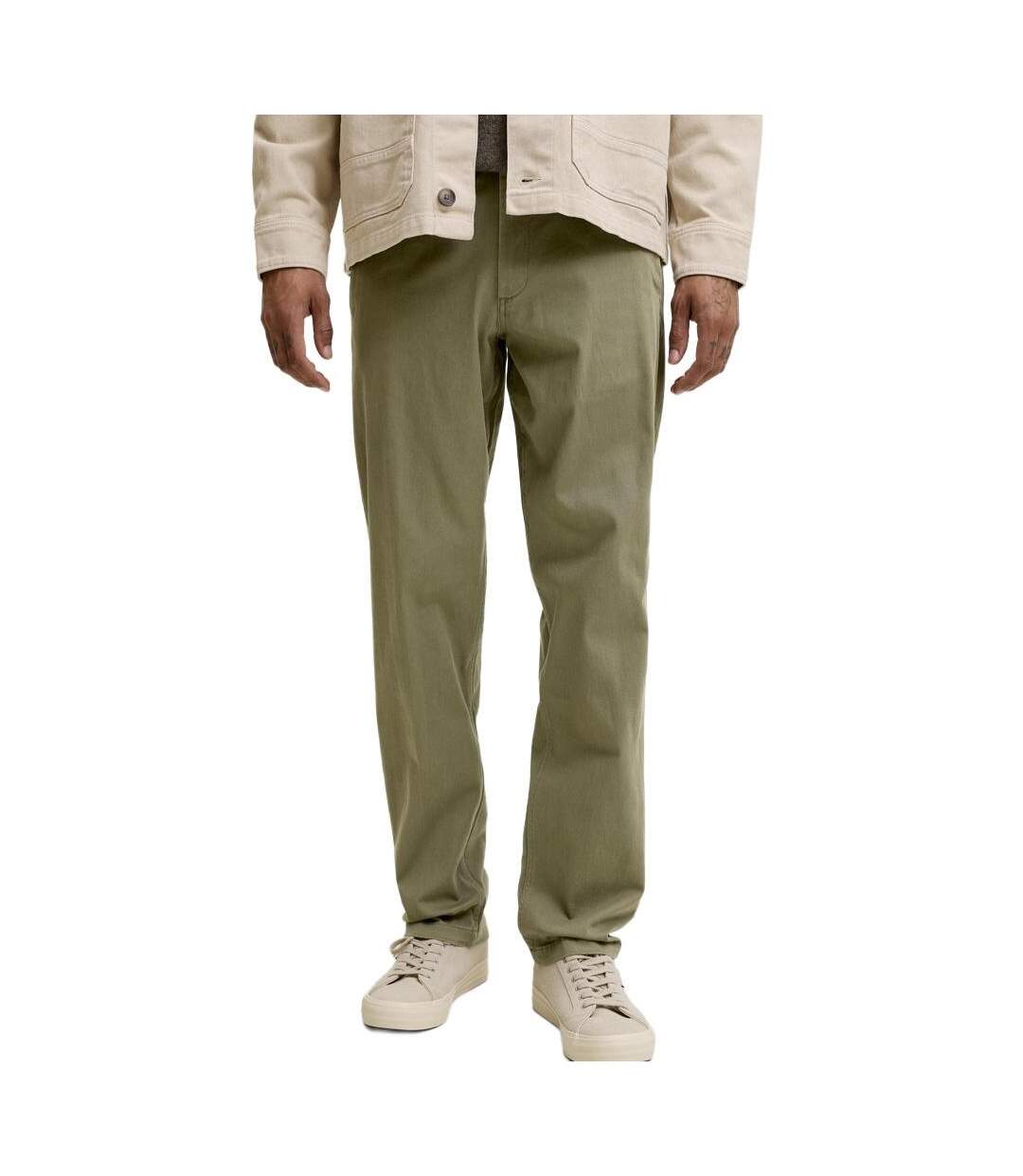 Pantalon chino kaki homme jack & jonestkane-1