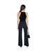 Womens/ladies Velvet Party Jumpsuit Black AX Paris-2