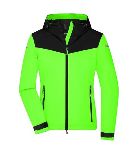 Veste 4 saisons softshell - Femme - JN1179 - vert vif et noir