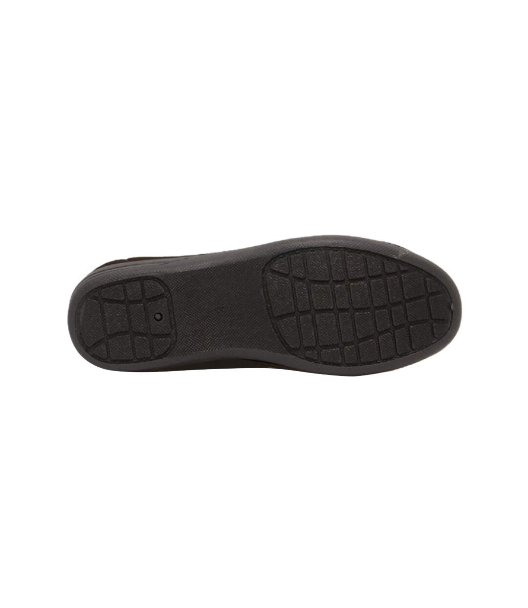 Zedzzz Mens Kevin Velour Twin Gusset Slippers (Brown) - UTDF838-2