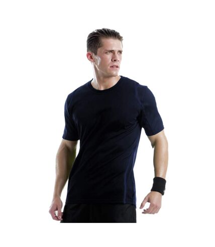 Gamegear® Cooltex® Short Sleeved T-Shirt / Mens Sportswear (Black/Flourescent Lime)