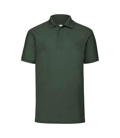 Mens 65/35 polo shirt bottle green Fruit of the Loom