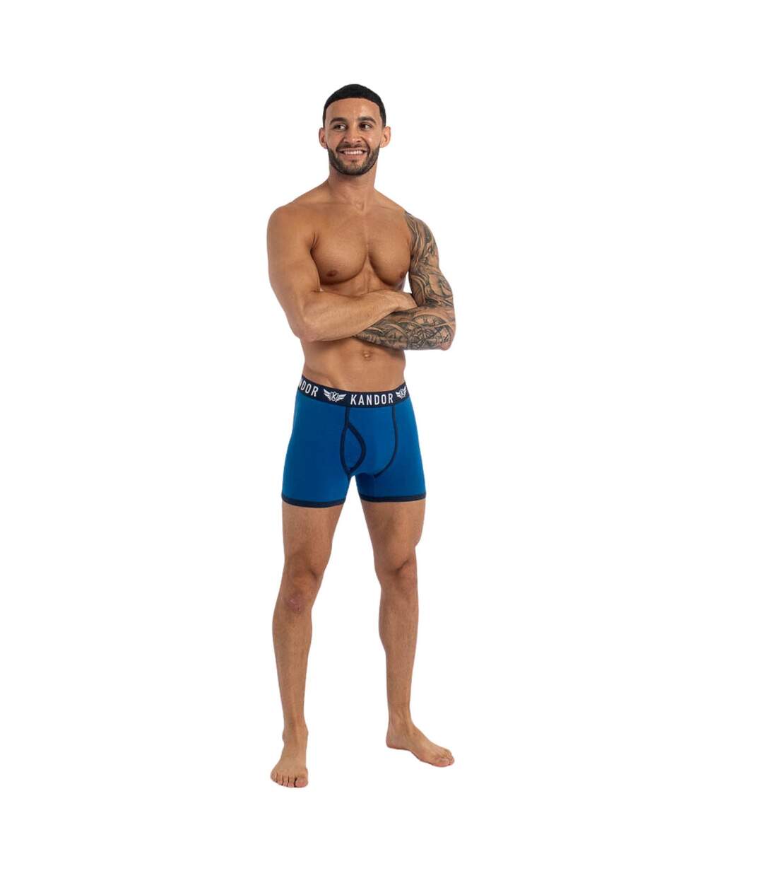 Boxers lingo homme bleu Kandor