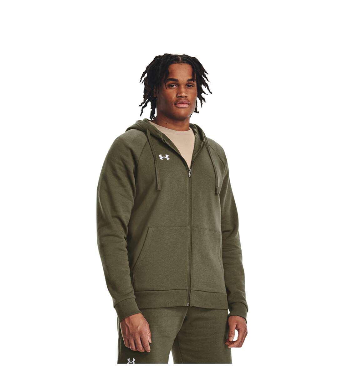 Veste À Capuche Rival Homme Vert Under Armour-1