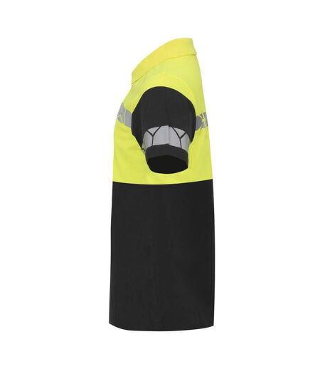 Polo Progression Homme Noir Jaune Projob