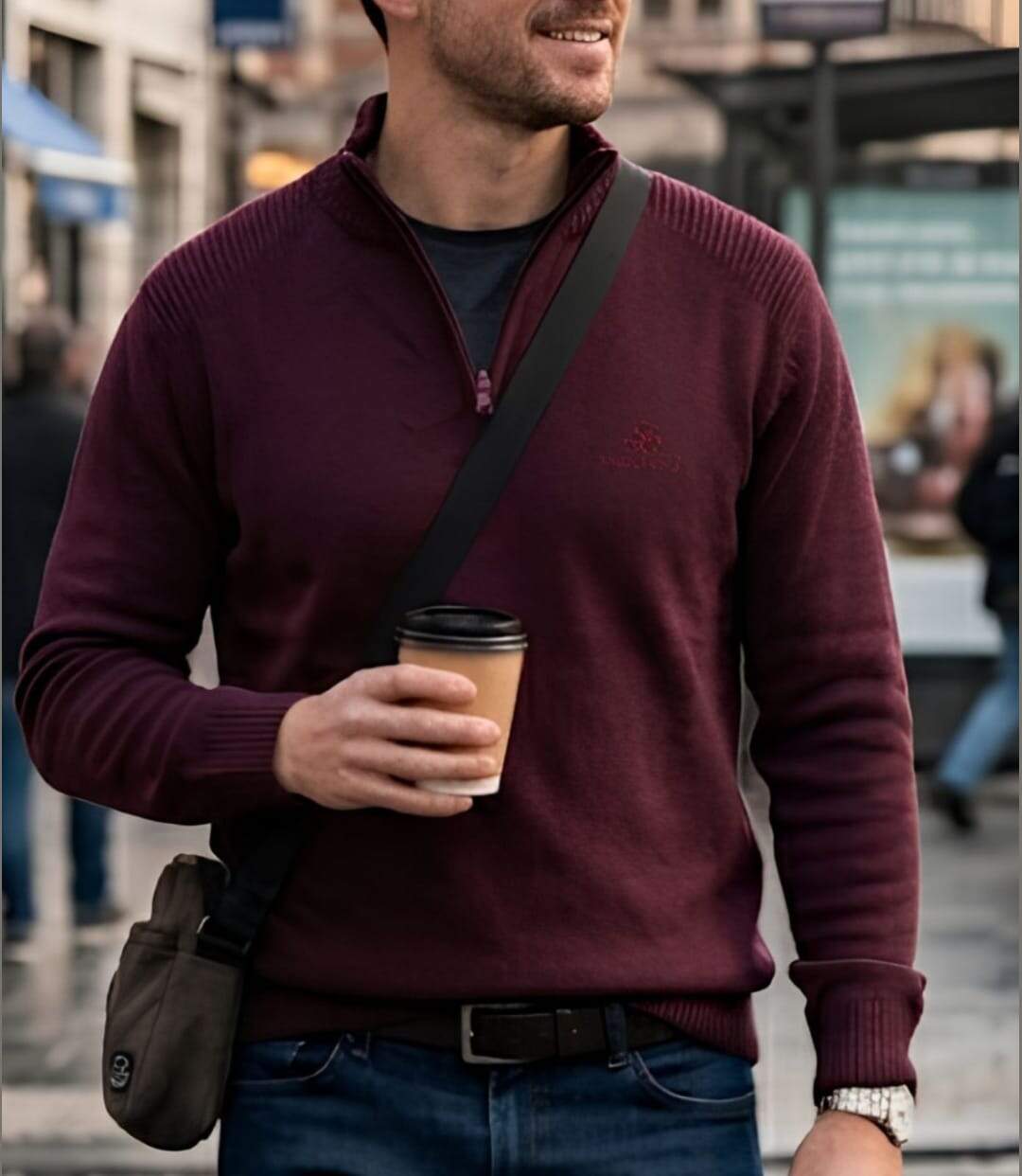 Pull camionneur col montant zippé PLAYER3T-1