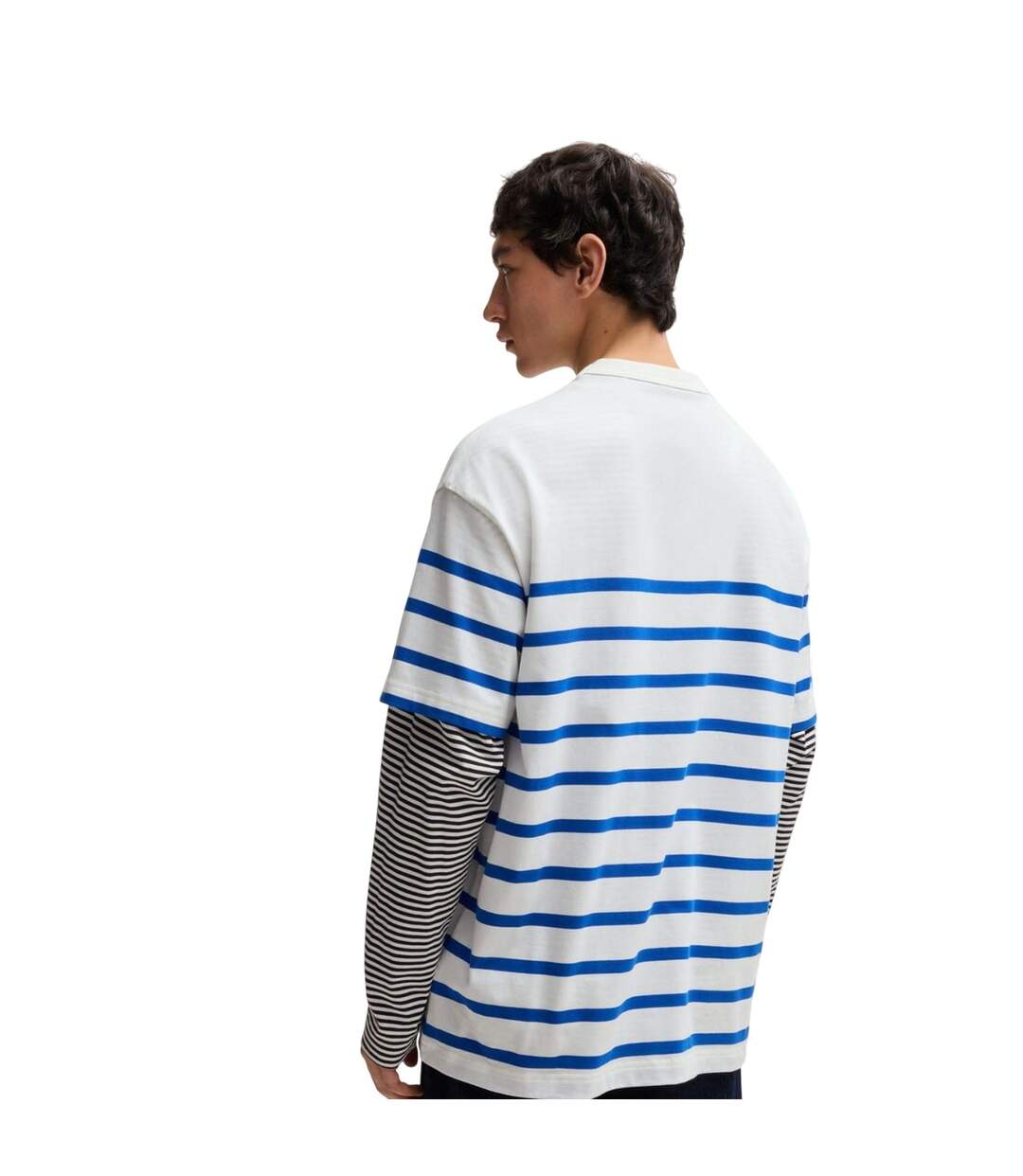 T-shirt Style Chien Nolastripe Homme Blanc Hugo-3