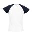 SOLS Womens/Ladies Milky Contrast Short/Sleeve T-Shirt (White/Navy) - UTPC301