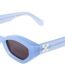 Unisex Adult Hilo Hexagon Sunglasses One Size Blue Dark Grey Off White-3