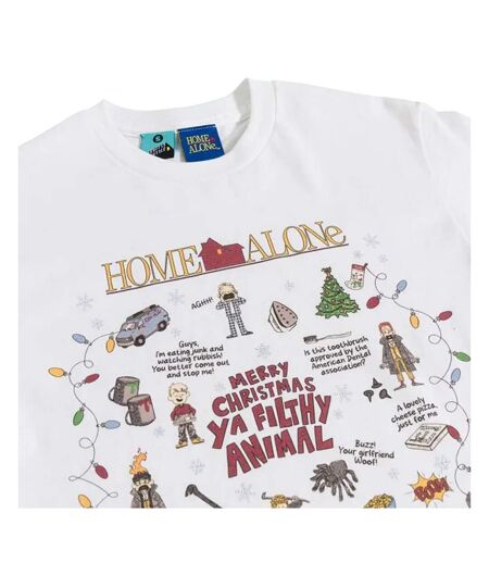 T-shirt Noël Adulte Blanc Home Alone