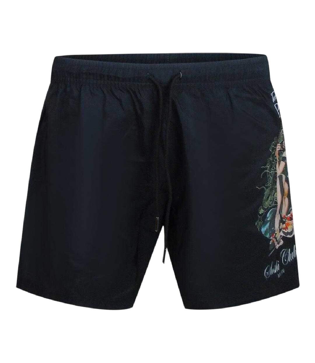 Short De Bain Motif/style Pin-up Homme Noir Philipp Plein-1