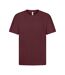 T-shirt Manches Courtes Homme Bordeaux Casual-2