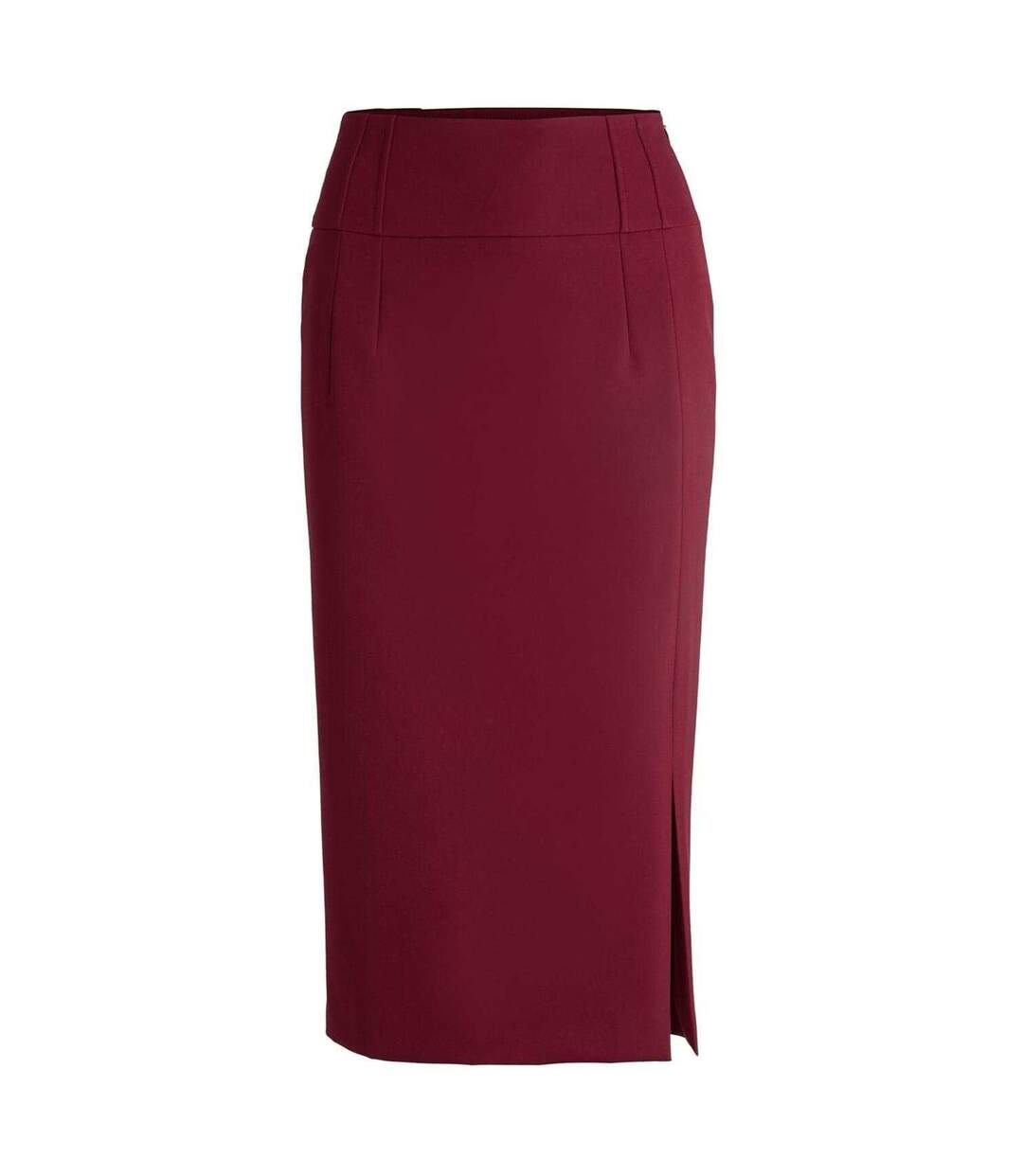 Womens/ladies Vizena Pencil Skirt Dark Red Boss-3