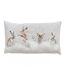 Snowy hares christmas cushion cover 50cm x 30cm off white/brown Evans Lichfield