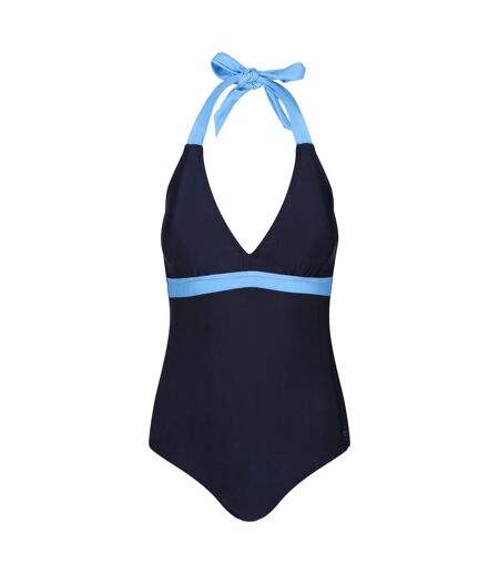 Regatta Womens/Ladies Flavia Contrast One Piece Bathing Suit (Navy/Elysium Blue) - UTRG9097