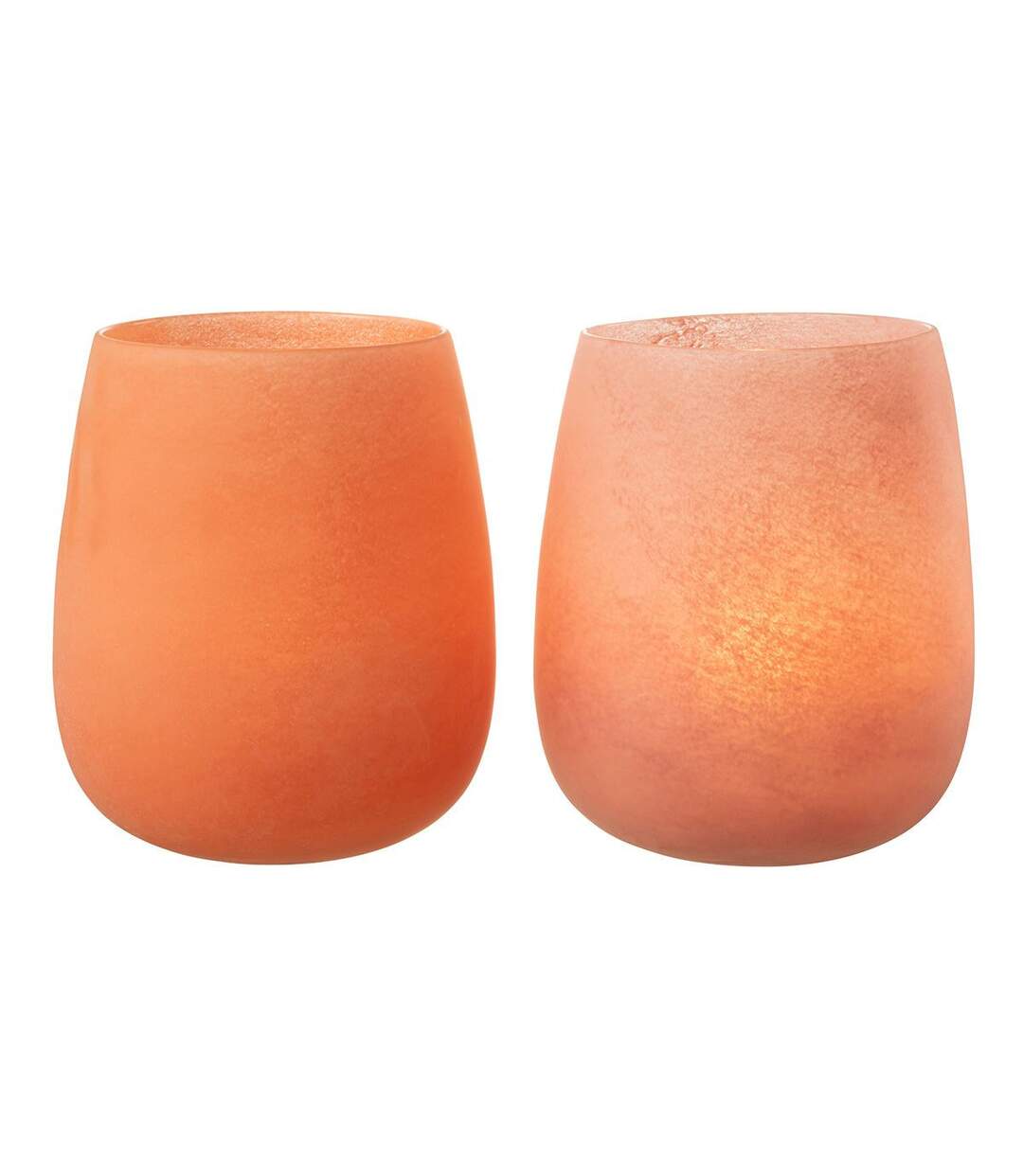 Vase Déco en Verre Givré 27cm Rose-5