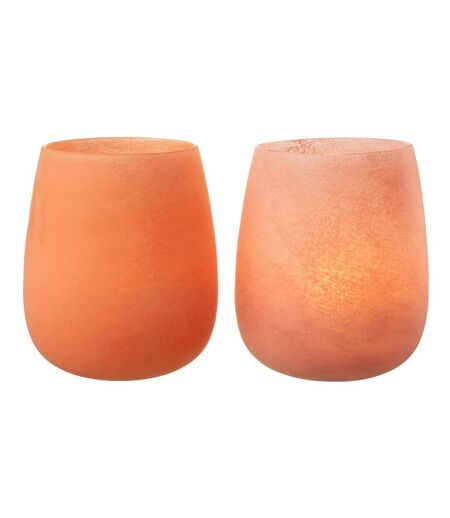Vase Déco en Verre Givré 27cm Rose