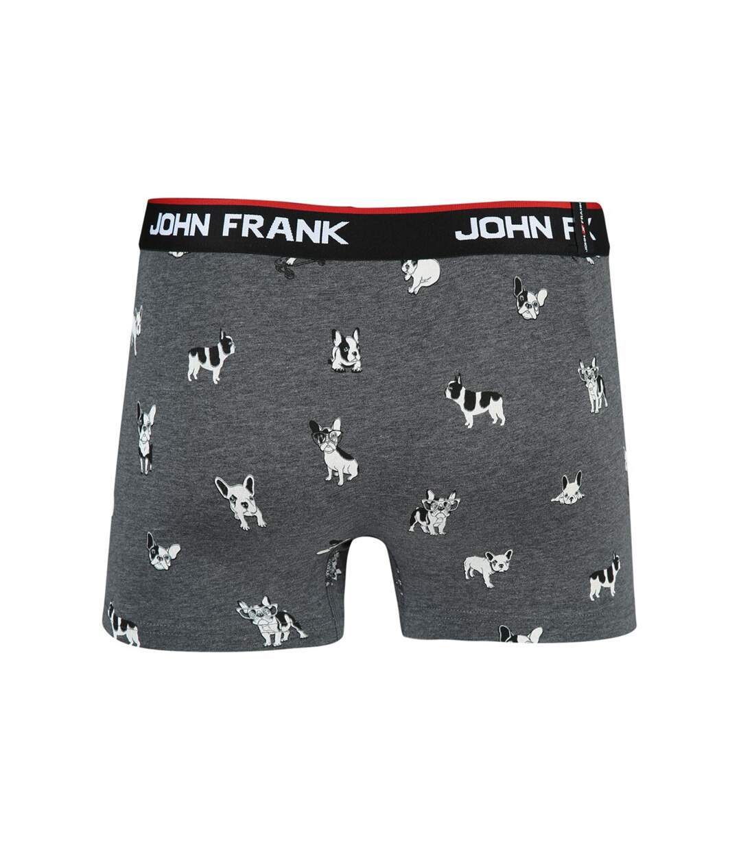 Boxer Homme JOHN FRANK Confort et Qualité en Coton Premium Boxer F.BULLDOG GREY-2