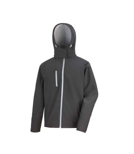 Mens core tx performance soft shell jacket black/grey Result Core