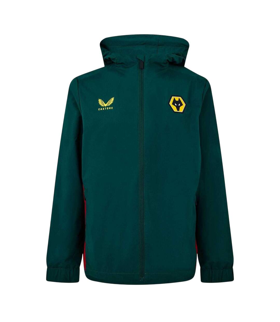 Veste Motif/style Wolverhampton Wanderers Fc Homme Vert Foncé Rouge Castore-1