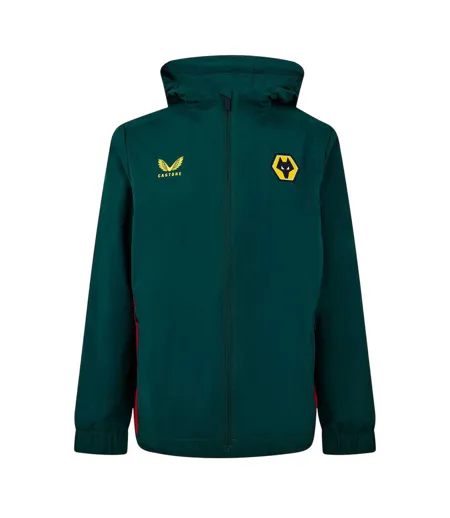 Veste Motif/style Wolverhampton Wanderers Fc Homme Vert Foncé Rouge Castore