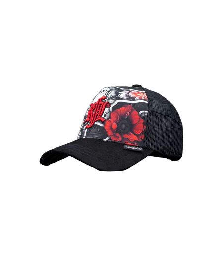 Casquette trucker avec filet bi-matière Flower Rock'n Free Life