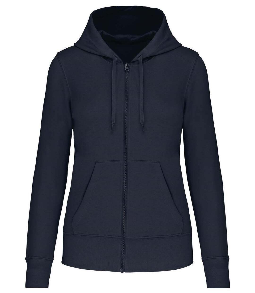 Sweat à capuche zippé écoresponsable - femme - K4031 - bleu marine