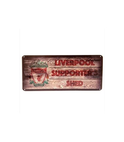 Liverpool FC - Pancarte SUPPORTER'S SHED (Marron / Rouge) (Taille unique) - UTSG22434